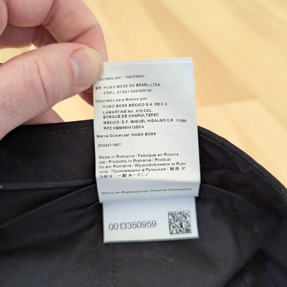 Boss Hugo Boss 38R Black James Brown Virgin Wool Modern Flat-Front Dress Pants - Picture 12 of 12